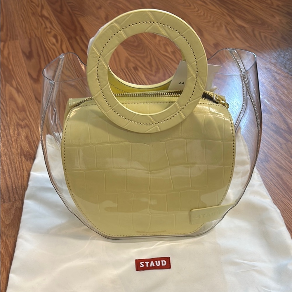 Staud Frida Bag Clear Cream